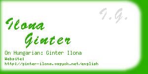 ilona ginter business card